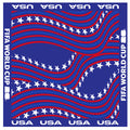 FIFA World Cup 2026™ Official Licensed USA Bandana | 100% Cotton | Red White & Blue Scarf | 56 x 56 cm | USA Soccer Fan Accessory