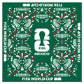 FIFA World Cup 2026™ Official Licensed Mexico Bandana | 100% Cotton Green Scarf | 56 x 56 cm | Mexican Soccer Fan Accessory