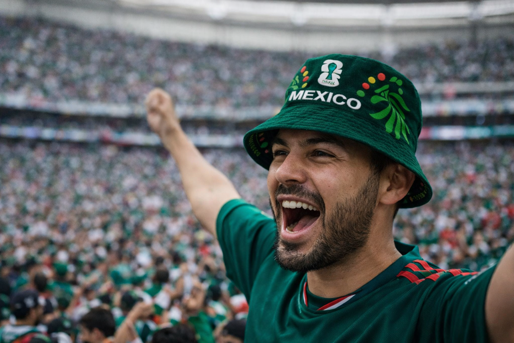 FIFA World Cup 2026™ Official Licensed Mexico Bucket Hat | Green | One Size fits Most | Mexico Soccer Fan Accessory | El Tri