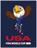 FIFA World Cup 2026™ Official Licensed Kids Cape | USA | Clutch Mascot | 70 x 90 cm | Blue | Polyester Flag Cape