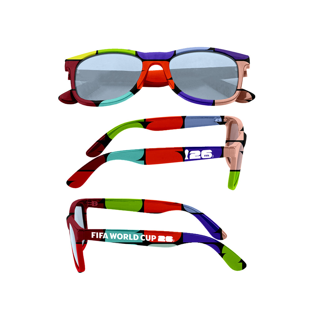 FIFA World Cup 2026™ Official Licensed Sunglasses | Multicolor Logo Design | UV400 Protection | Adult Unisex PC Frame & Lens