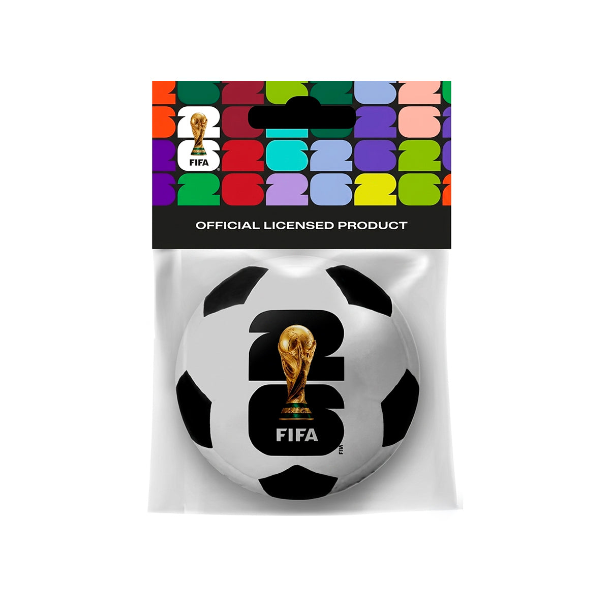 FIFA World Cup 2026™ Official Licensed Stress Ball | Mexico | Mini Soccer Ball with Logo & Trophy | 6.3 cm