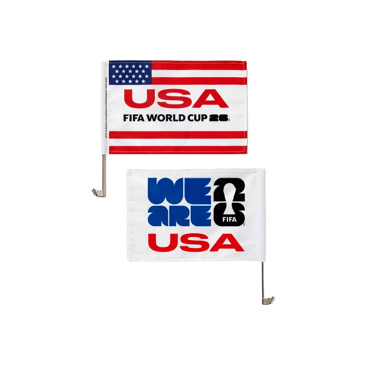 FIFA World Cup 2026™ Official Licensed Car Flag | USA | 2 Double-Sided Printed Flags