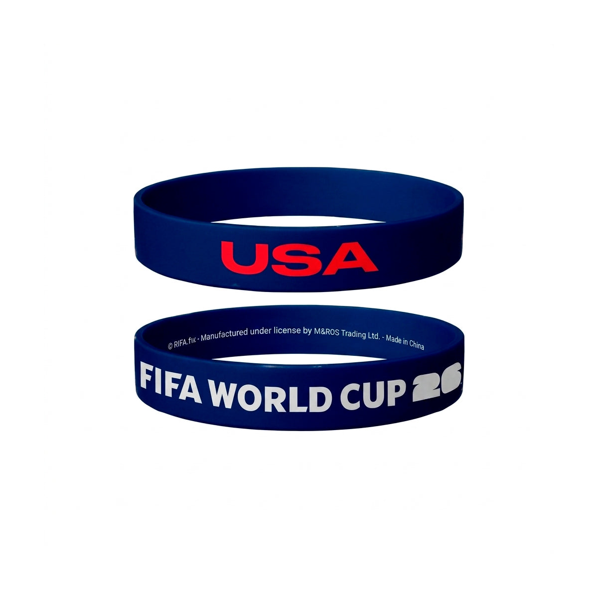 FIFA World Cup 2026™ Official Licensed Silicone Wristband | USA | Blue 15mm Band