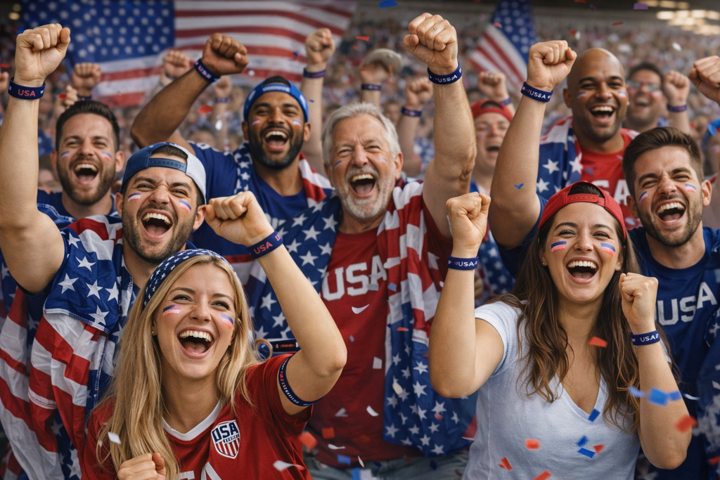 FIFA World Cup 2026™ Official Licensed USA Silicone Wristband | Blue 15mm Band | USA Soccer Fan Bracelet | World Cup 2026 Merchandise